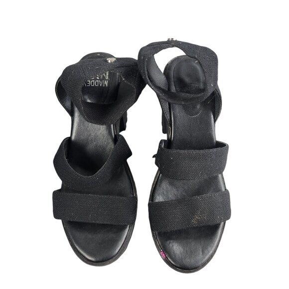 Madden NYC Womens Chunky Black Sandals Size 8 Lug Sole y2k Platform - Picture 2 of 9